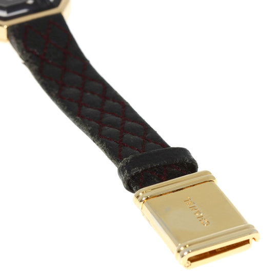 CHANEL Watches Quartz H0090 K18YG, leather gold Premiere black dial Women Used Authentic