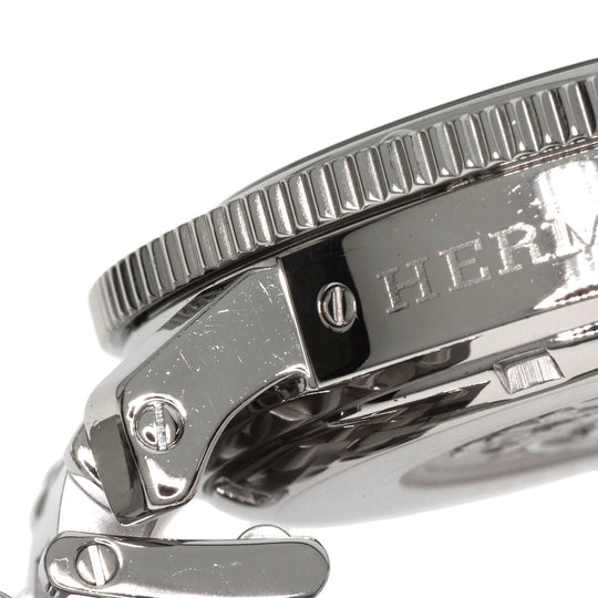 HERMES Watches Quartz CL2.910 Stainless Steel , Stainless Steel Silver Clipper Diver Chronograph black dial mens Used Authentic