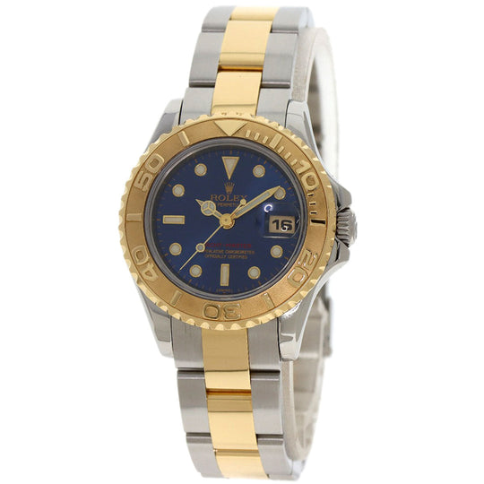 ROLEX Watches Mechanical Automatic 69623 Stainless Steel , SSxK18YG gold Yacht master blue dial Women Used Authentic