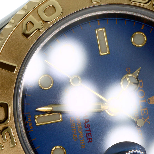 ROLEX Watches Mechanical Automatic 69623 Stainless Steel , SSxK18YG gold Yacht master blue dial Women Used Authentic