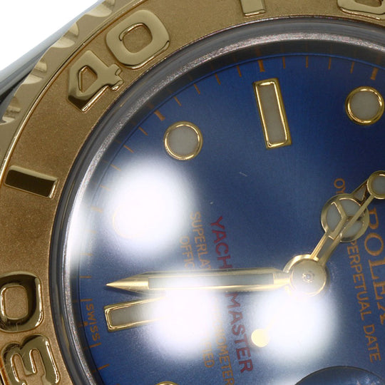 ROLEX Watches Mechanical Automatic 69623 Stainless Steel , SSxK18YG gold Yacht master blue dial Women Used Authentic