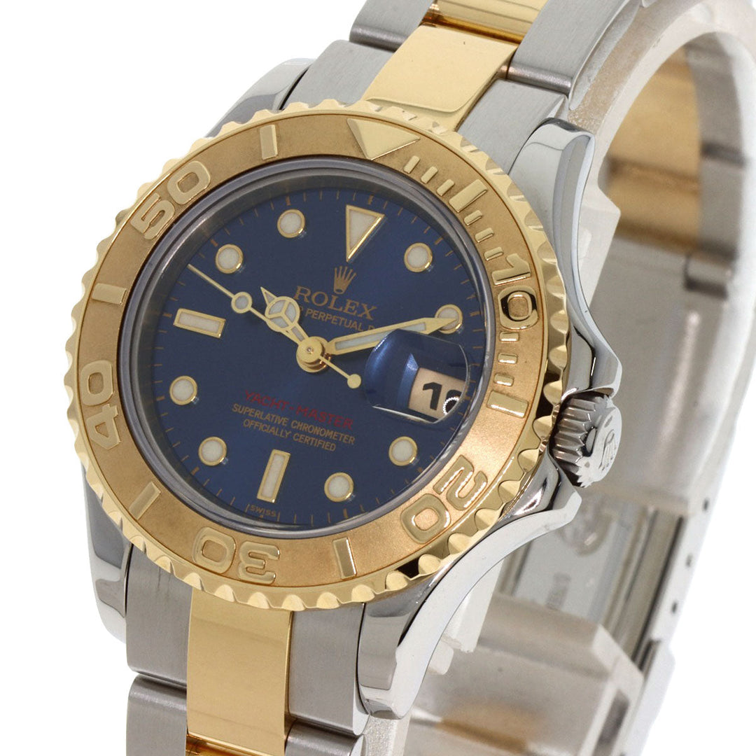 ROLEX Watches Mechanical Automatic 69623 Stainless Steel , SSxK18YG gold Yacht master blue dial Women Used Authentic