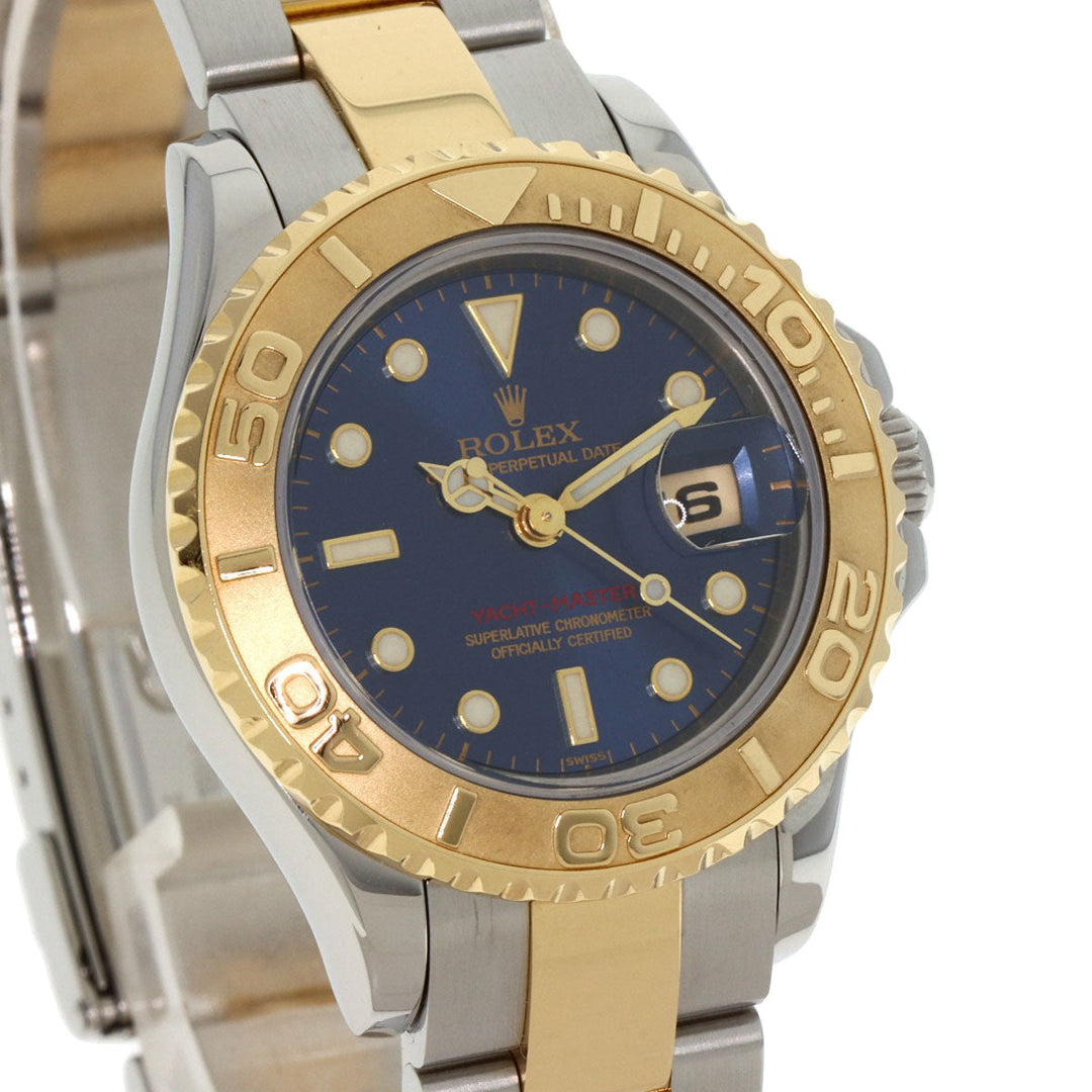 ROLEX Watches Mechanical Automatic 69623 Stainless Steel , SSxK18YG gold Yacht master blue dial Women Used Authentic