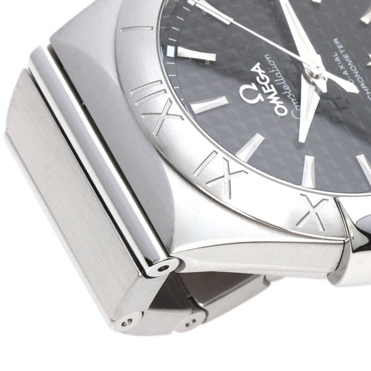 OMEGA Watches Mechanical Automatic 123.10.35.20.01.002 Stainless Steel , Stainless Steel Silver Constellation Co-Axial 1.4" black dial Women Used Authentic
