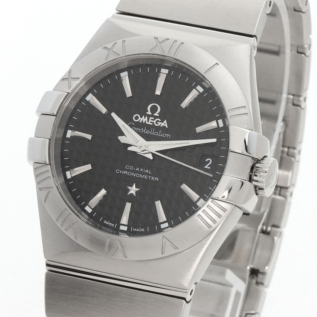 OMEGA Watches Mechanical Automatic 123.10.35.20.01.002 Stainless Steel , Stainless Steel Silver Constellation Co-Axial 1.4" black dial Women Used Authentic