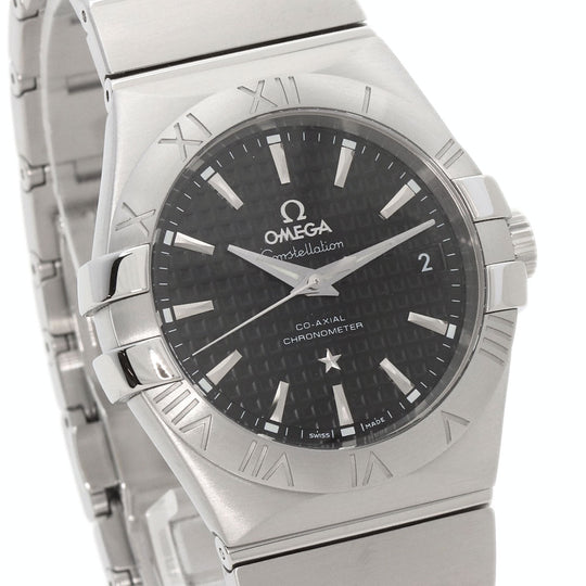 OMEGA Watches Mechanical Automatic 123.10.35.20.01.002 Stainless Steel , Stainless Steel Silver Constellation Co-Axial 1.4" black dial Women Used Authentic