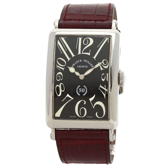 FRANCK MULLER Watches Mechanical Automatic 1200SC Stainless Steel, Leather Silver Long Island 50th Anniversary Model Limited to 100 pieces black dial mens Used Authentic
