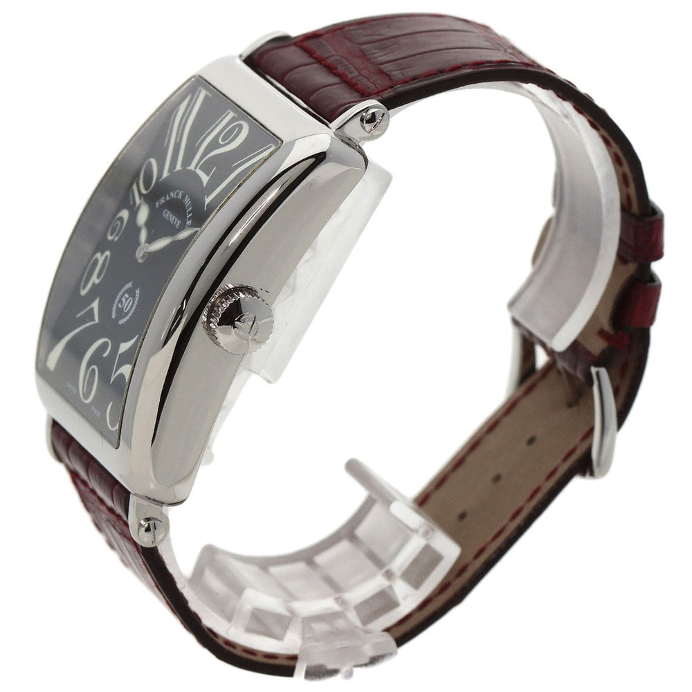 FRANCK MULLER Watches Mechanical Automatic 1200SC Stainless Steel, Leather Silver Long Island 50th Anniversary Model Limited to 100 pieces black dial mens Used Authentic
