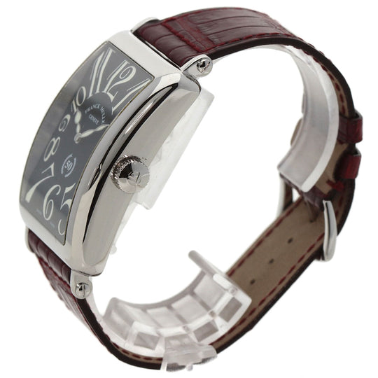 FRANCK MULLER Watches Mechanical Automatic 1200SC Stainless Steel, Leather Silver Long Island 50th Anniversary Model Limited to 100 pieces black dial mens Used Authentic