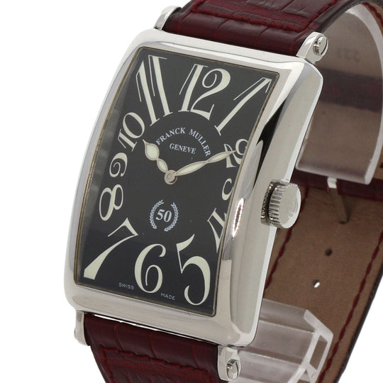 FRANCK MULLER Watches Mechanical Automatic 1200SC Stainless Steel, Leather Silver Long Island 50th Anniversary Model Limited to 100 pieces black dial mens Used Authentic