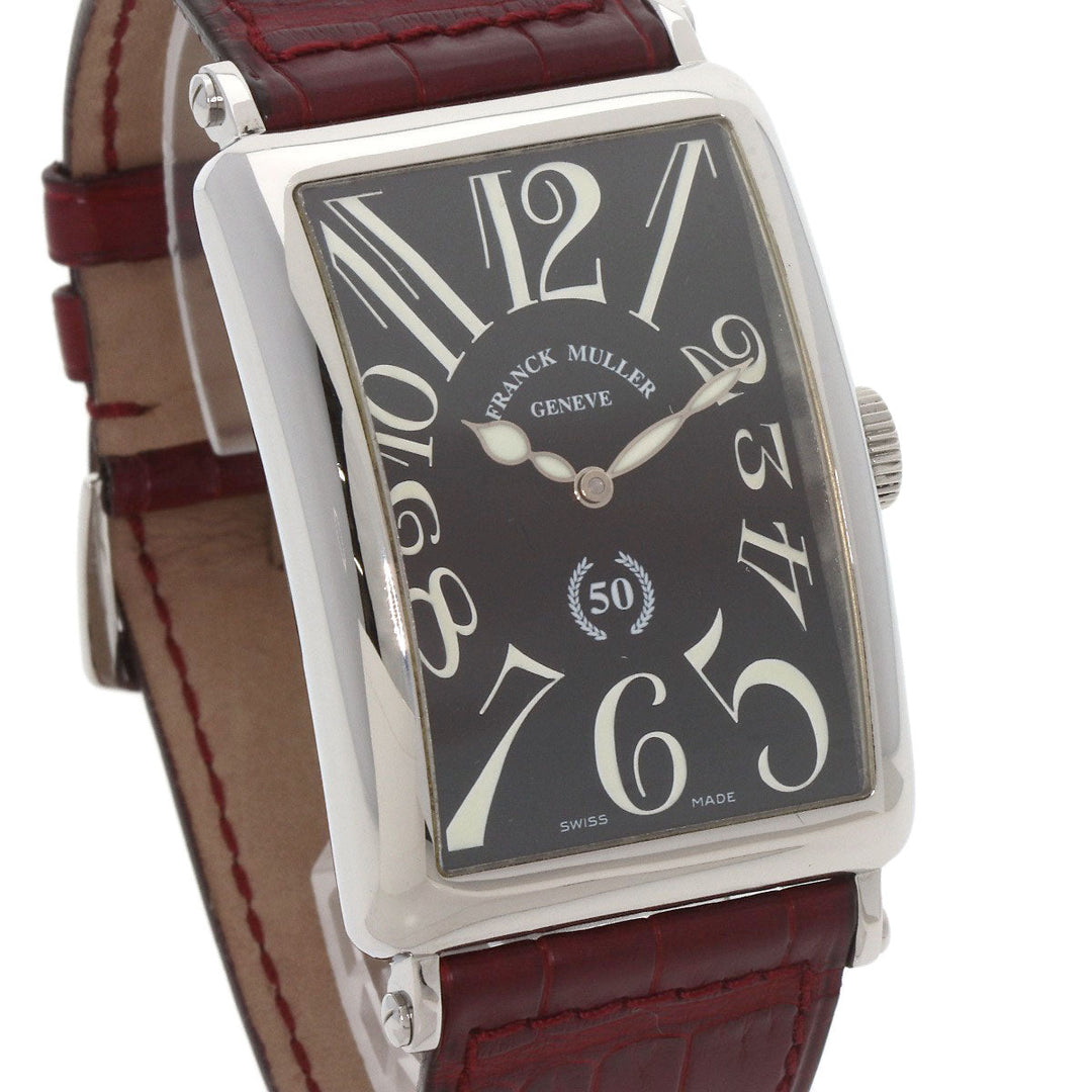 FRANCK MULLER Watches Mechanical Automatic 1200SC Stainless Steel, Leather Silver Long Island 50th Anniversary Model Limited to 100 pieces black dial mens Used Authentic