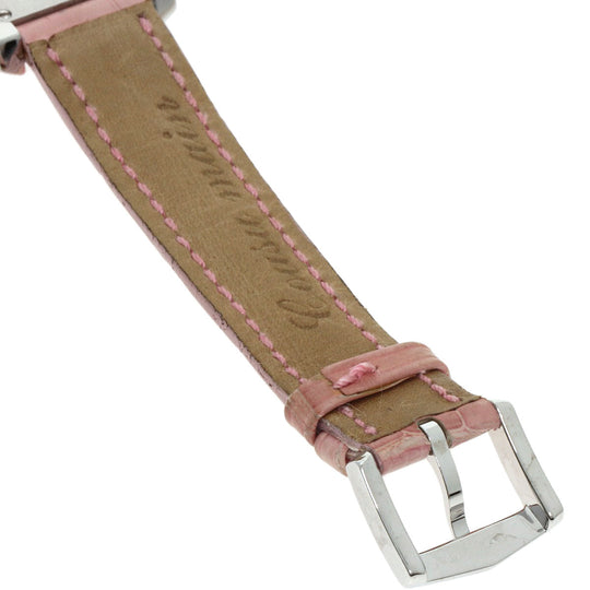 HARRY WINSTON Watches Quartz 330LQW K18WG, leather Silver Avenue C Pink shell dial Women Used Authentic