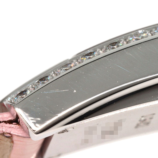 HARRY WINSTON Watches Quartz 330LQW K18WG, leather Silver Avenue C Pink shell dial Women Used Authentic