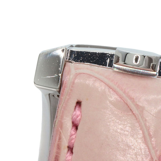 HARRY WINSTON Watches Quartz 330LQW K18WG, leather Silver Avenue C Pink shell dial Women Used Authentic