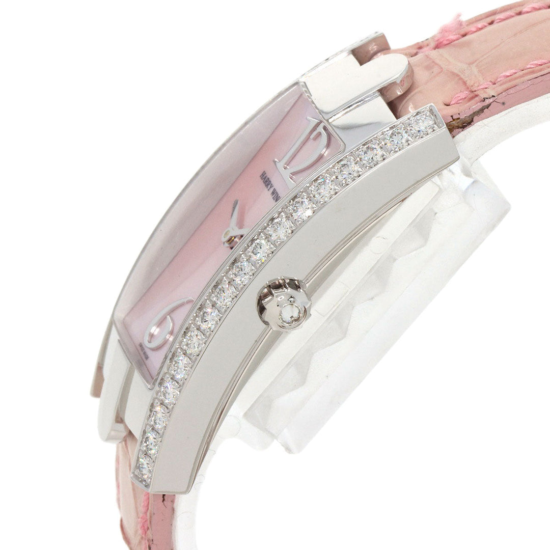 HARRY WINSTON Watches Quartz 330LQW K18WG, leather Silver Avenue C Pink shell dial Women Used Authentic