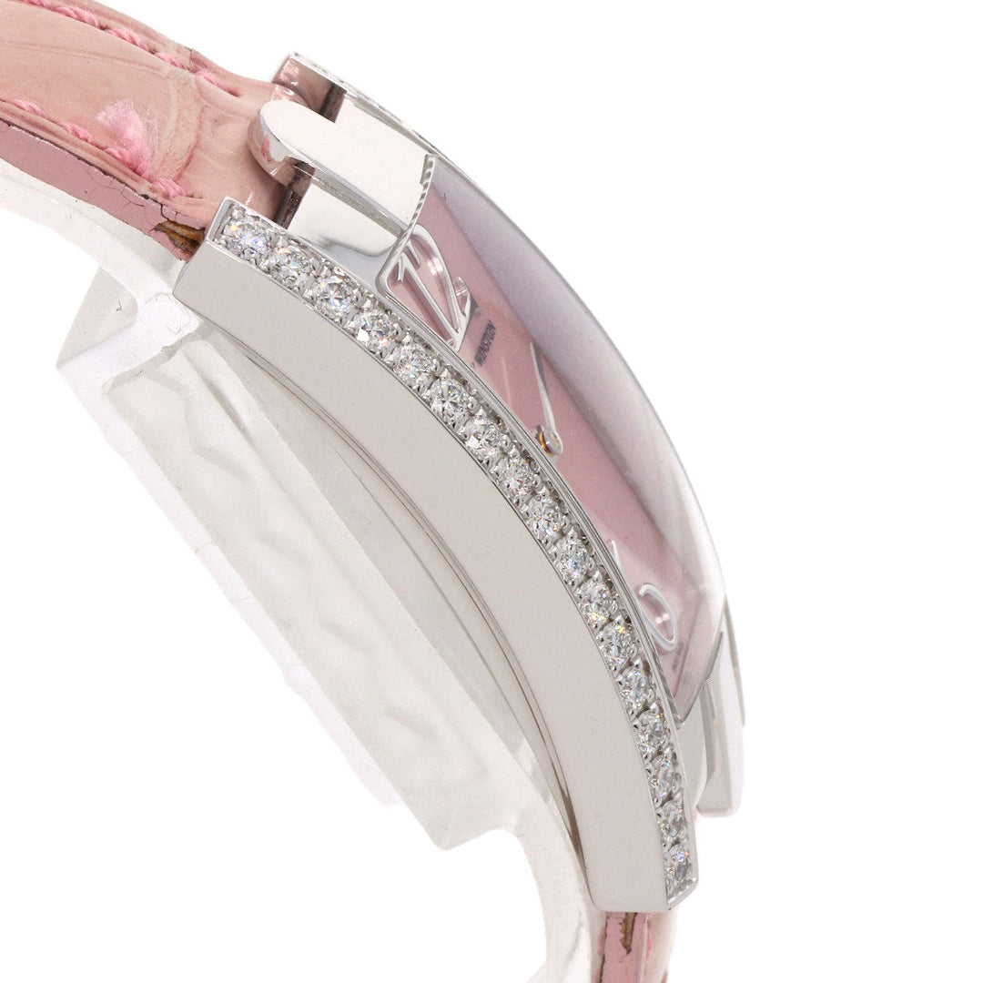 HARRY WINSTON Watches Quartz 330LQW K18WG, leather Silver Avenue C Pink shell dial Women Used Authentic
