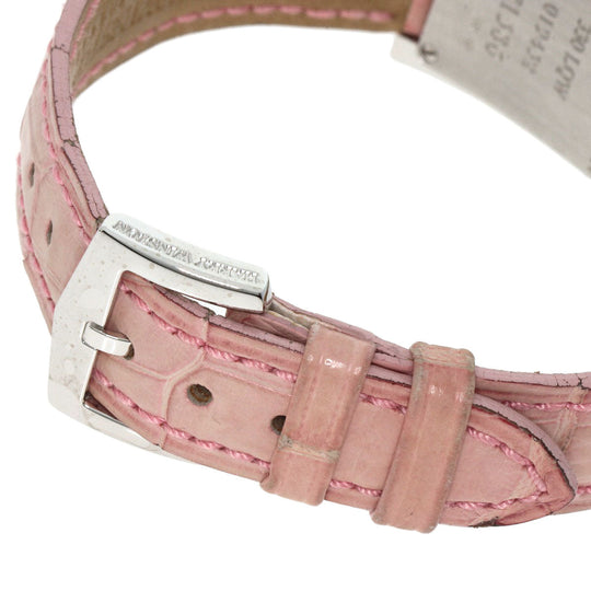 HARRY WINSTON Watches Quartz 330LQW K18WG, leather Silver Avenue C Pink shell dial Women Used Authentic