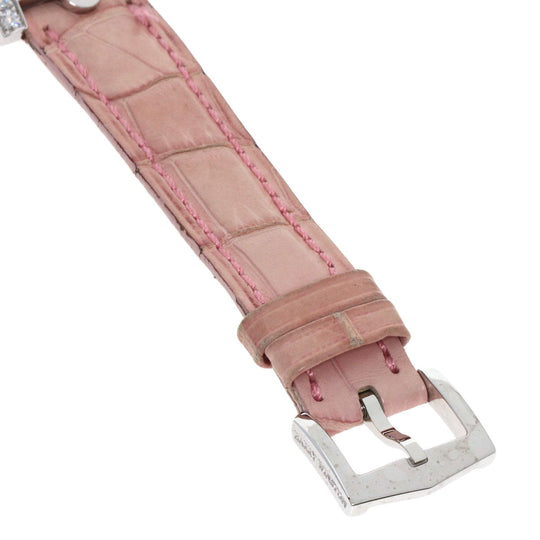 HARRY WINSTON Watches Quartz 330LQW K18WG, leather Silver Avenue C Pink shell dial Women Used Authentic