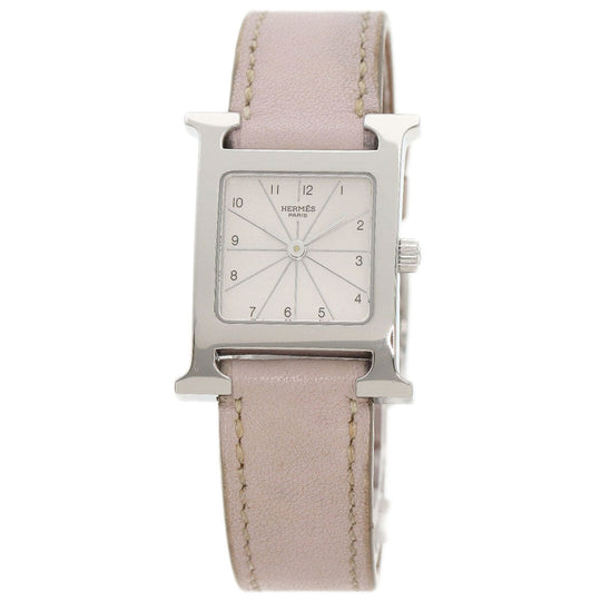 HERMES Watches Quartz HH1.210 Stainless Steel Silver H watch white dial