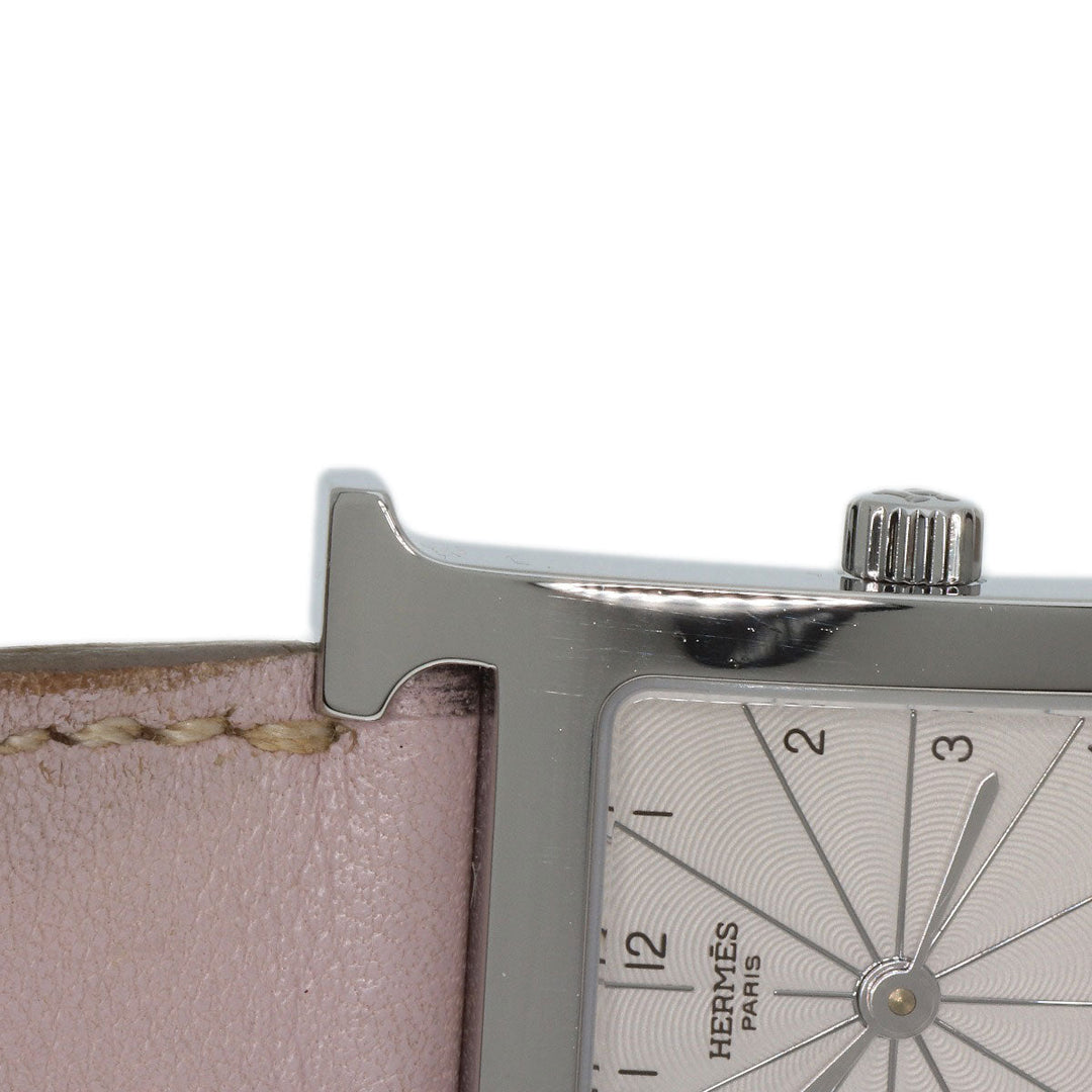 HERMES Watches Quartz HH1.210 Stainless Steel Silver H watch white dial