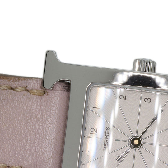 HERMES Watches Quartz HH1.210 Stainless Steel Silver H watch white dial