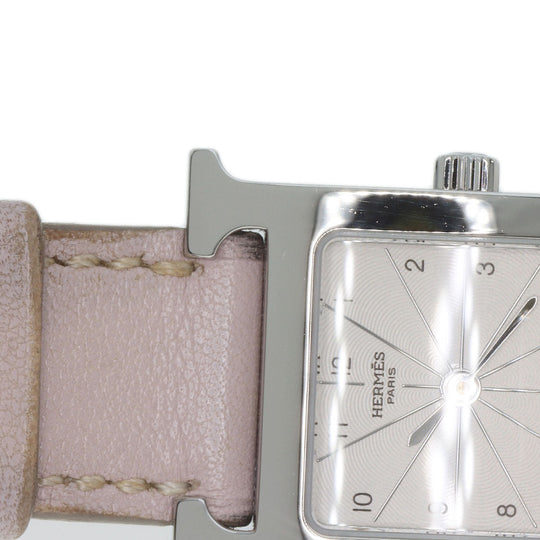 HERMES Watches Quartz HH1.210 Stainless Steel Silver H watch white dial
