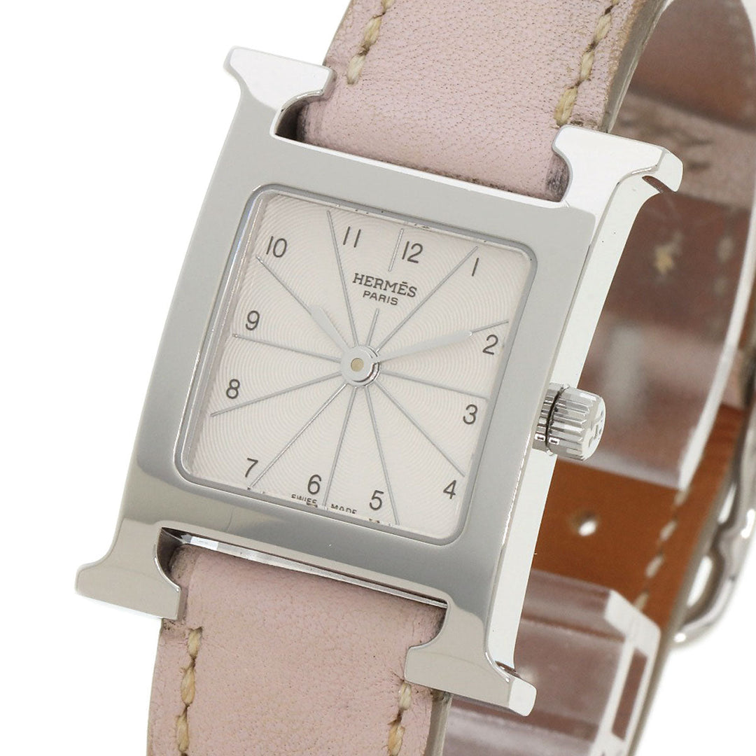 HERMES Watches Quartz HH1.210 Stainless Steel Silver H watch white dial