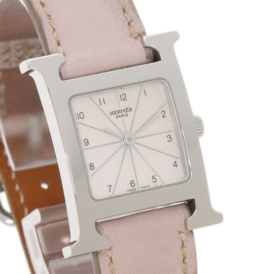 HERMES Watches Quartz HH1.210 Stainless Steel Silver H watch white dial