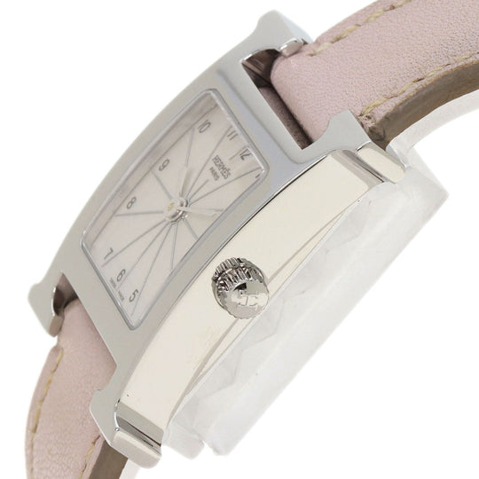 HERMES Watches Quartz HH1.210 Stainless Steel Silver H watch white dial