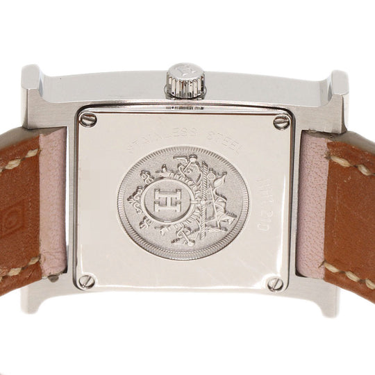 HERMES Watches Quartz HH1.210 Stainless Steel Silver H watch white dial