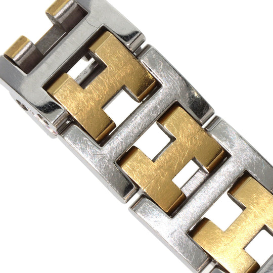 HERMES Watches Quartz CL4.220 Stainless Steel , SSxGP gold Clipper Ivory dial Women Used Authentic