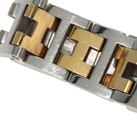 HERMES Watches Quartz CL4.220 Stainless Steel , SSxGP gold Clipper Ivory dial Women Used Authentic