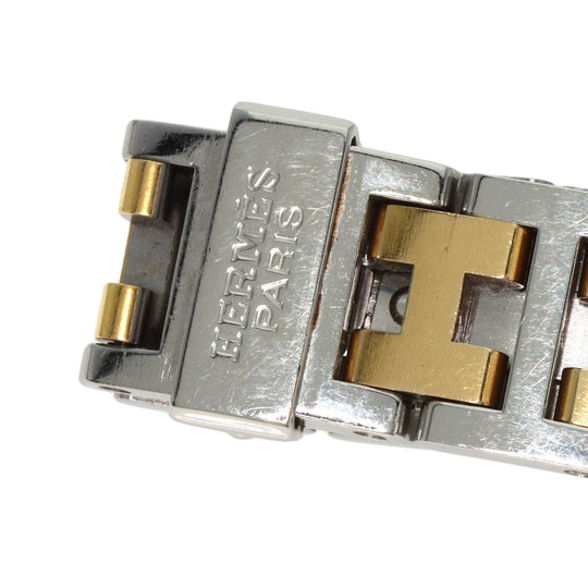 HERMES Watches Quartz CL4.220 Stainless Steel , SSxGP gold Clipper Ivory dial Women Used Authentic