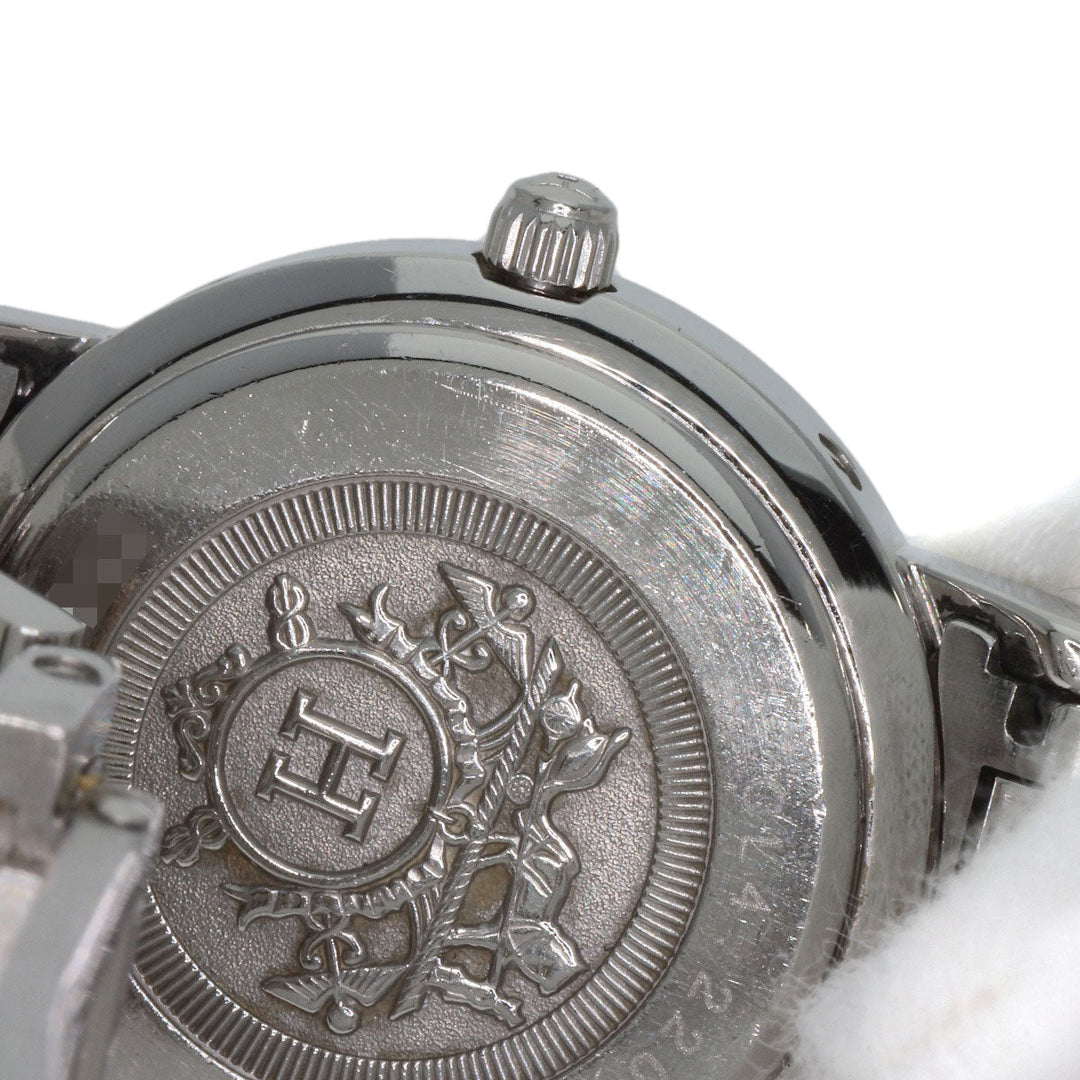 HERMES Watches Quartz CL4.220 Stainless Steel , SSxGP gold Clipper Ivory dial Women Used Authentic