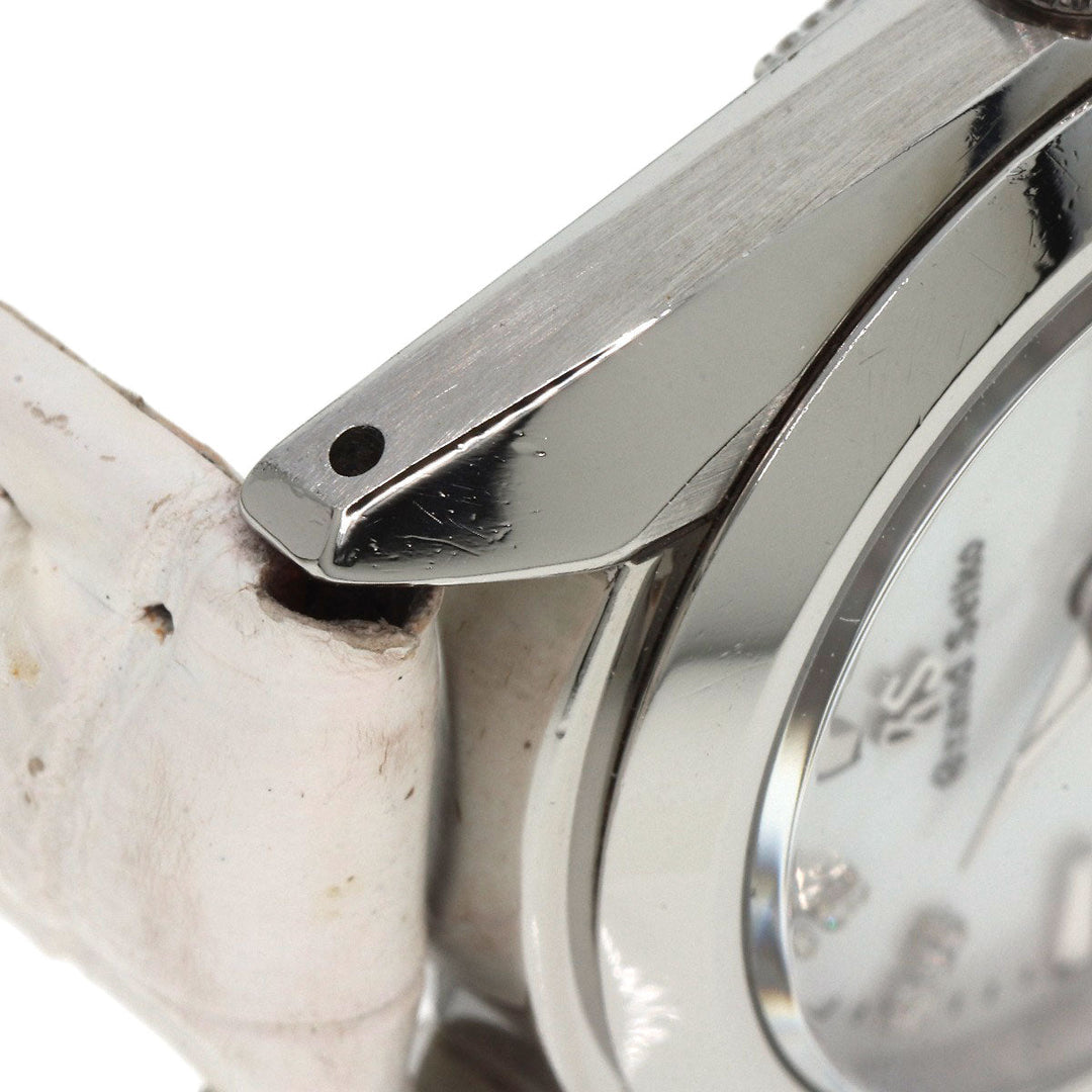 SEIKO Watches Quartz STGF087 4J52-0AC0 Stainless Steel, Leather Silver Grand Seiko Round Face Diamond White shell dial Women Used Authentic