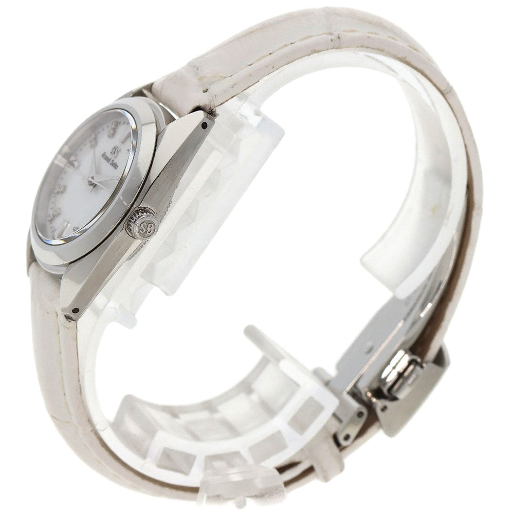 SEIKO Watches Quartz STGF087 4J52-0AC0 Stainless Steel, Leather Silver Grand Seiko Round Face Diamond White shell dial Women Used Authentic