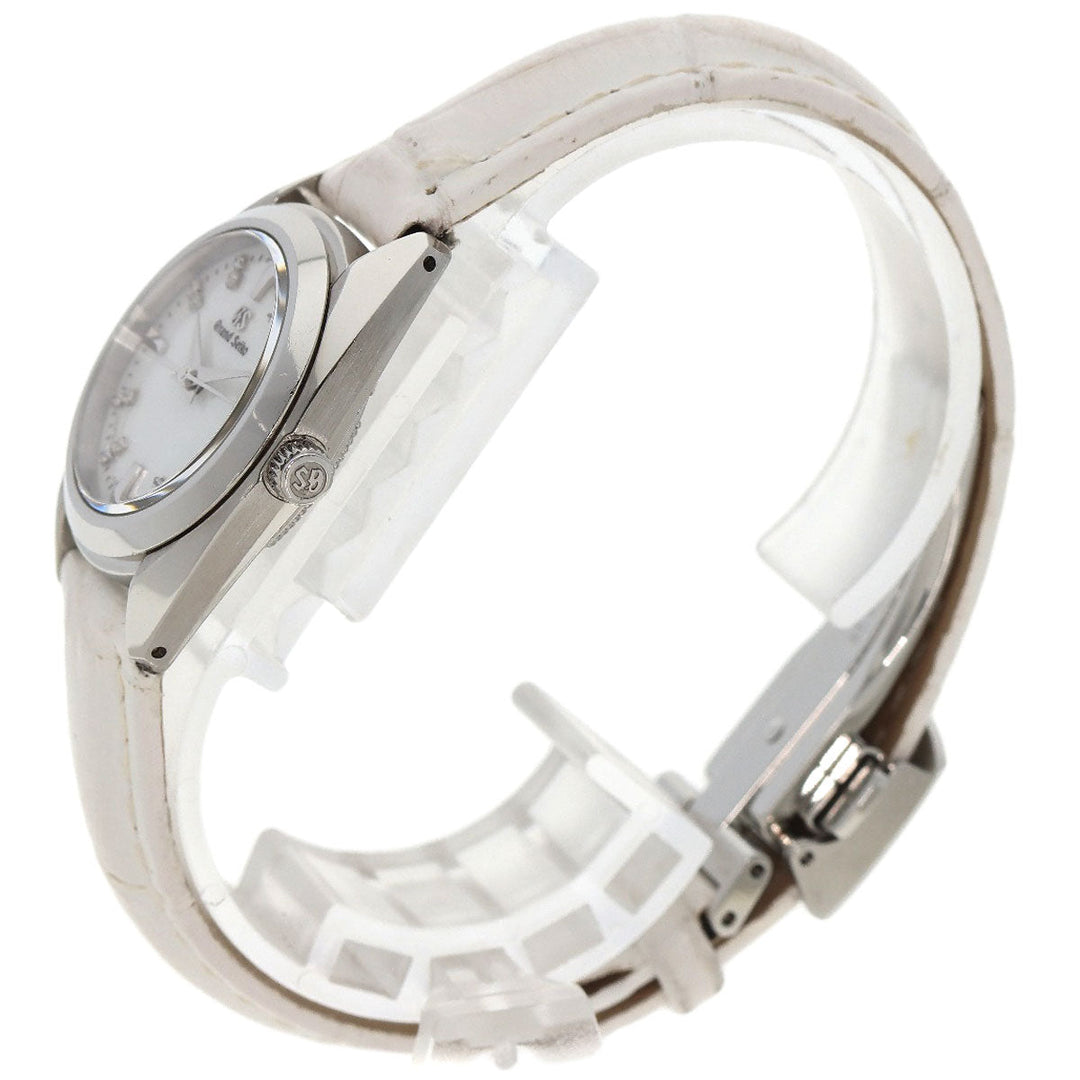 SEIKO Watches Quartz STGF087 4J52-0AC0 Stainless Steel, Leather Silver Grand Seiko Round Face Diamond White shell dial Women Used Authentic