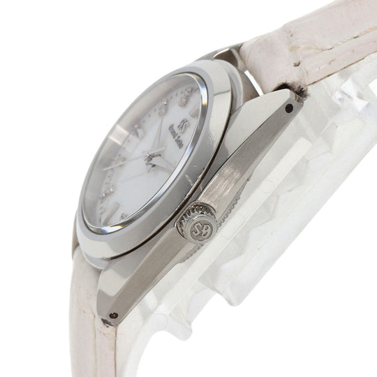 SEIKO Watches Quartz STGF087 4J52-0AC0 Stainless Steel, Leather Silver Grand Seiko Round Face Diamond White shell dial Women Used Authentic