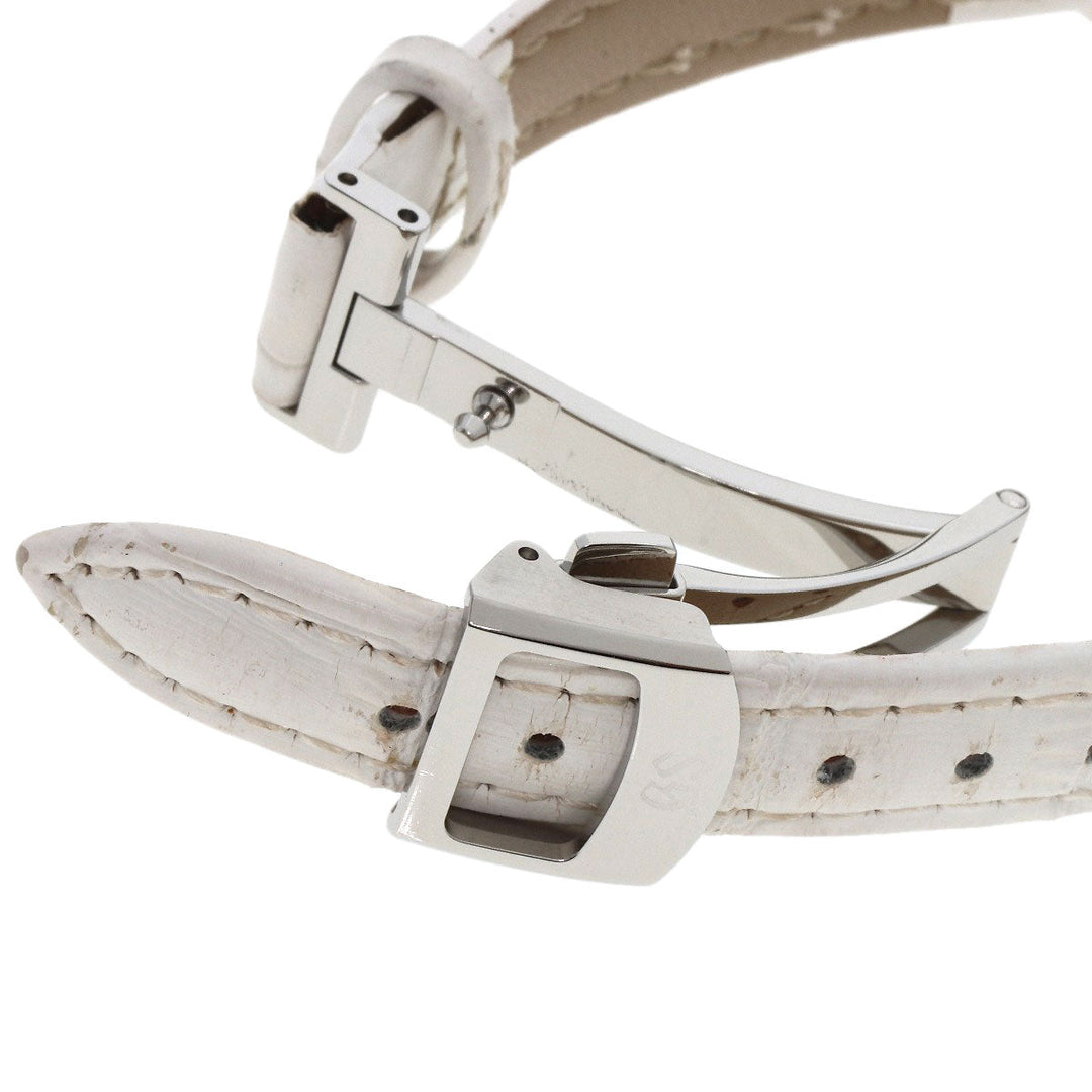 SEIKO Watches Quartz STGF087 4J52-0AC0 Stainless Steel, Leather Silver Grand Seiko Round Face Diamond White shell dial Women Used Authentic