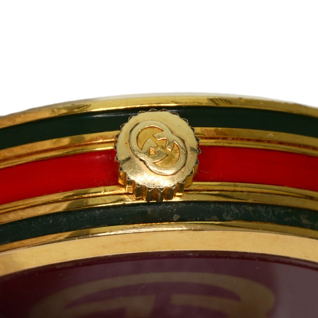 GUCCI Watches Quartz Gold Plated, Leather gold Sherry line gold dial Women Used Authentic