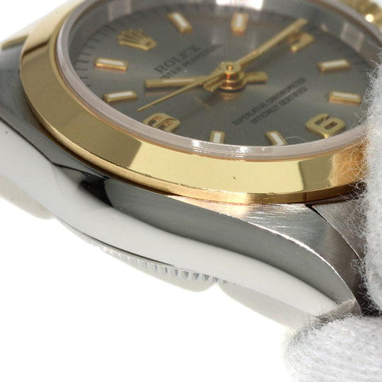 ROLEX Watches Mechanical Automatic 67183 Stainless Steel , SSxK18YG gold Oyster Perpetual 369 gray dial Women Used Authentic