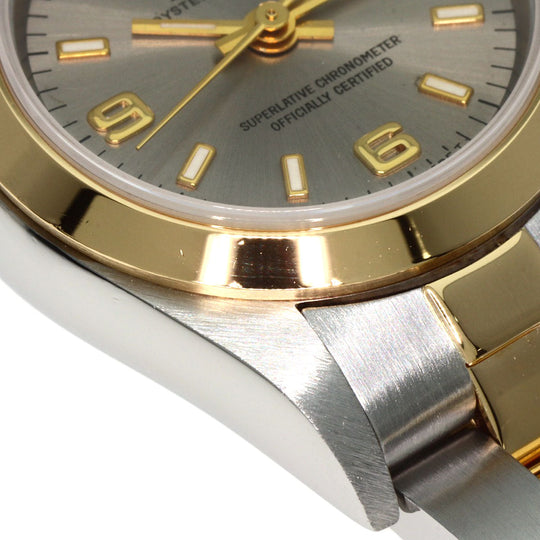 ROLEX Watches Mechanical Automatic 67183 Stainless Steel , SSxK18YG gold Oyster Perpetual 369 gray dial Women Used Authentic