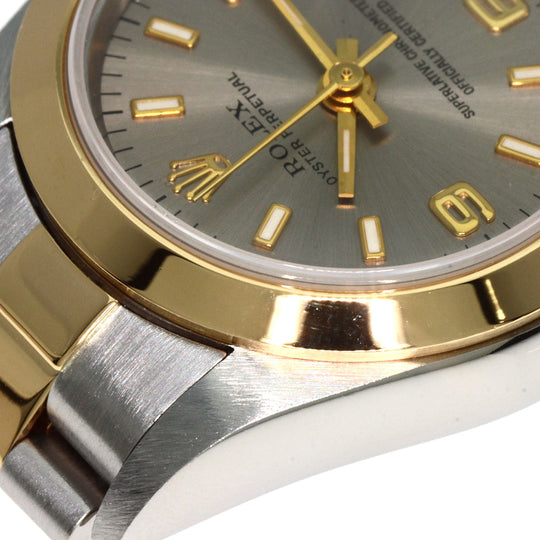ROLEX Watches Mechanical Automatic 67183 Stainless Steel , SSxK18YG gold Oyster Perpetual 369 gray dial Women Used Authentic
