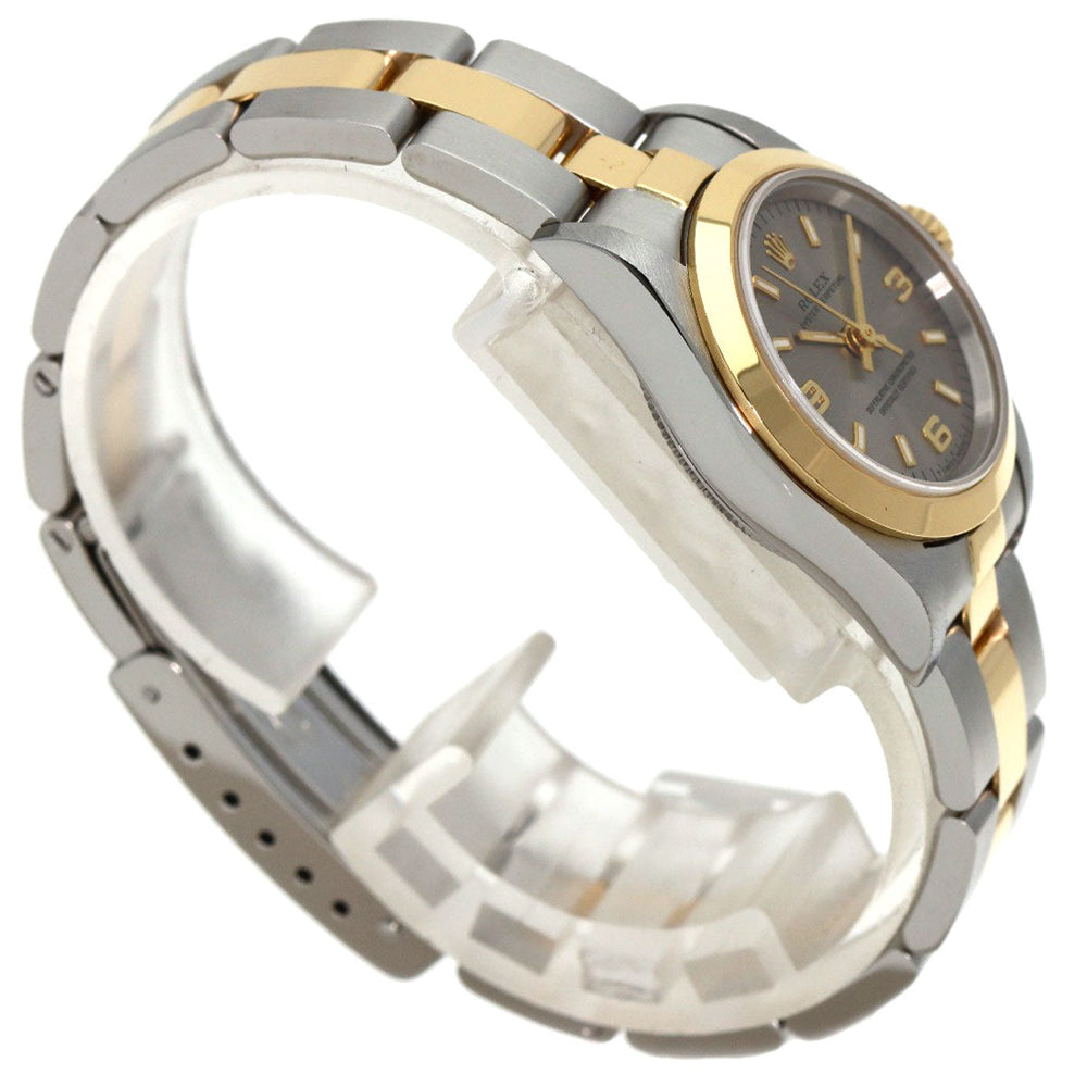 ROLEX Watches Mechanical Automatic 67183 Stainless Steel , SSxK18YG gold Oyster Perpetual 369 gray dial Women Used Authentic