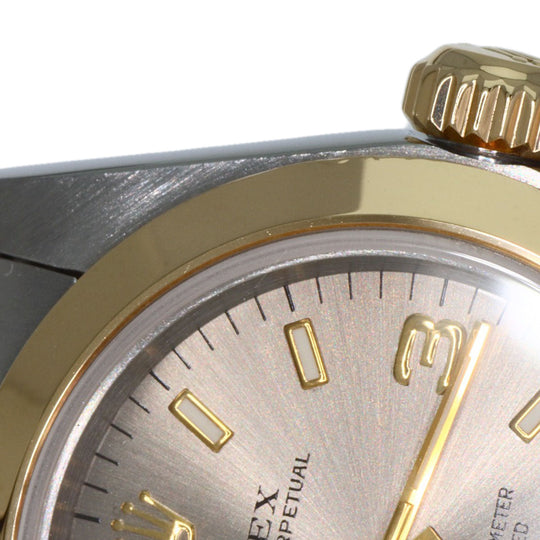 ROLEX Watches Mechanical Automatic 67183 Stainless Steel , SSxK18YG gold Oyster Perpetual 369 gray dial Women Used Authentic
