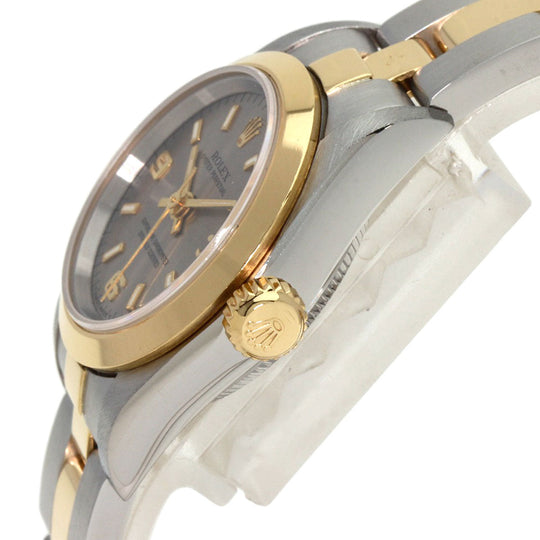 ROLEX Watches Mechanical Automatic 67183 Stainless Steel , SSxK18YG gold Oyster Perpetual 369 gray dial Women Used Authentic