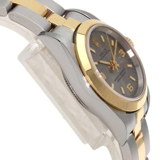 ROLEX Watches Mechanical Automatic 67183 Stainless Steel , SSxK18YG gold Oyster Perpetual 369 gray dial Women Used Authentic