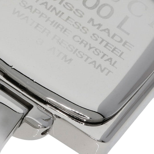 GUCCI Watches Quartz 1900L Stainless Steel , Stainless Steel Silver Square face black dial Women Used Authentic