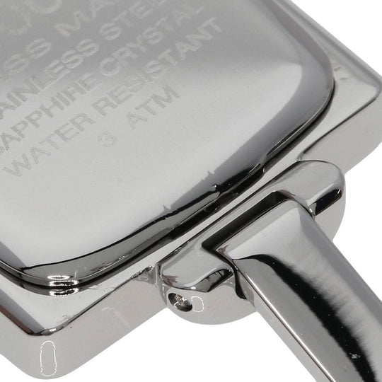 GUCCI Watches Quartz 1900L Stainless Steel , Stainless Steel Silver Square face black dial Women Used Authentic
