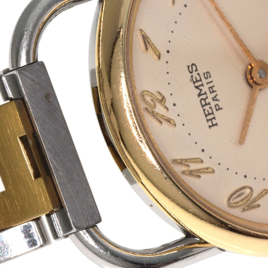 HERMES Watches Quartz Stainless Steel , SSxGP gold Arceau Ivory dial Women Used Authentic